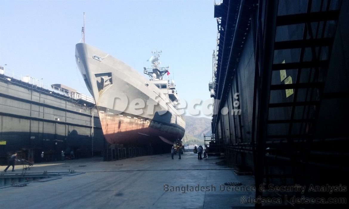 Turkish Navy dockyard repairs Bangladesh Navy warship